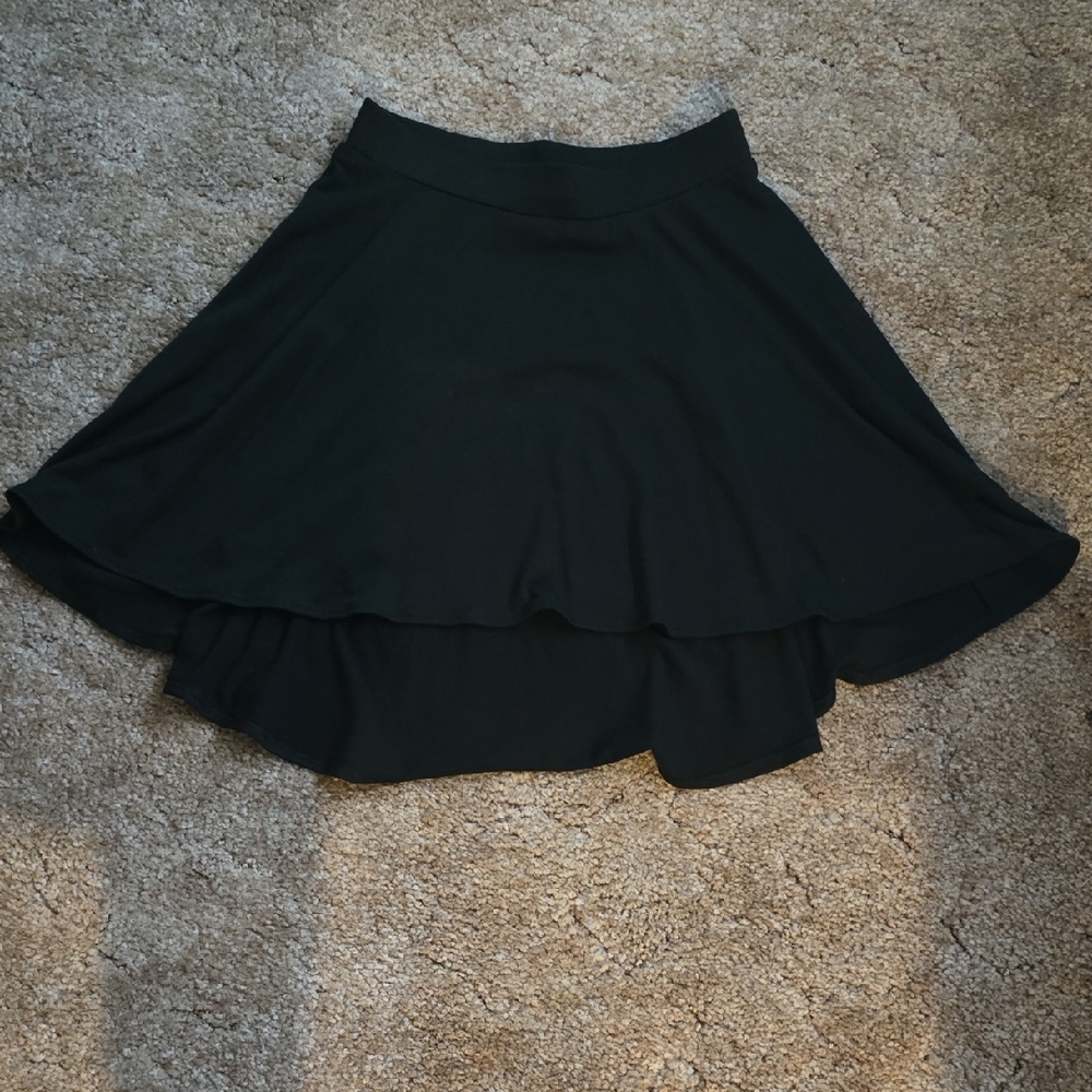 High Wasted, High Low Black Women's Skirt